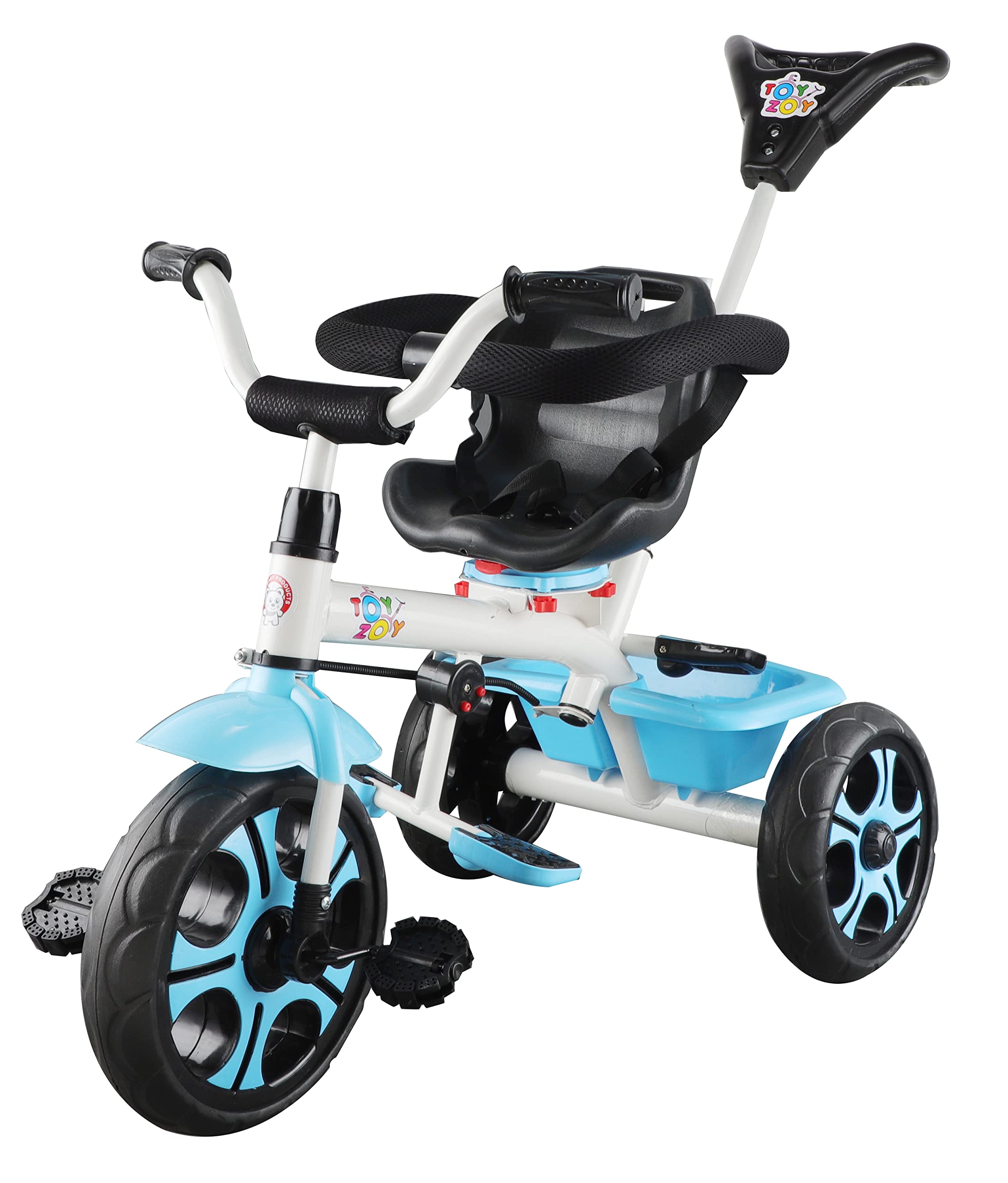 JoyRide 3 in 1 Stroll N Ride Baby Tricycle,Toddler Stroller Kids Pedal Tricycle w/Pusher Adjustable Handle Seat Storage Rotating Seat for 12 Months to 5 Years (Blue) (B09NQHWN5B) Amazon Price History, Amazon Price Tracker