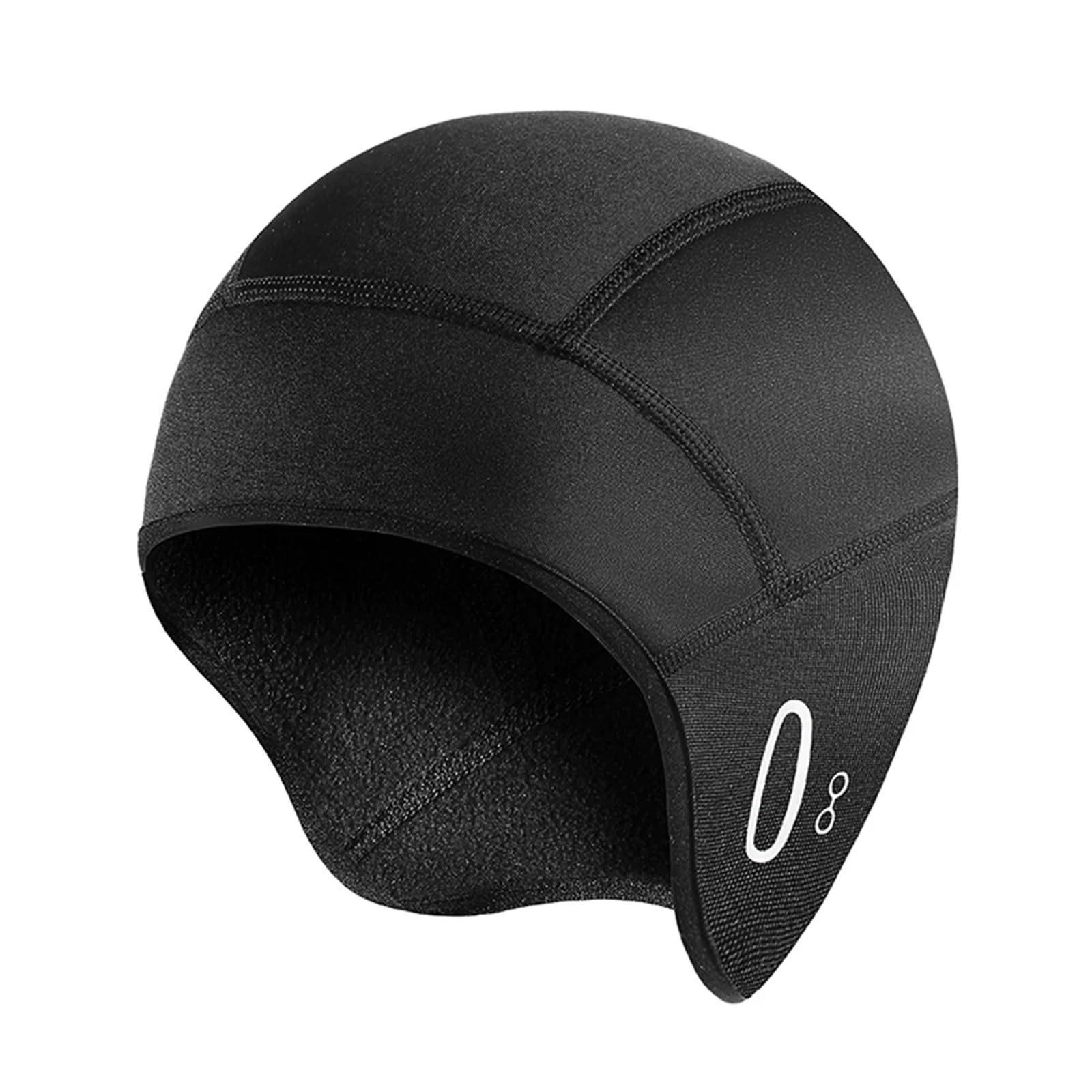 Cappello caldo da ciclismo invernale all'aperto, foderato con protezione for le orecchie, cappello antivento, alpinismo e sci, a prova di freddo per Ciclismo(Black)