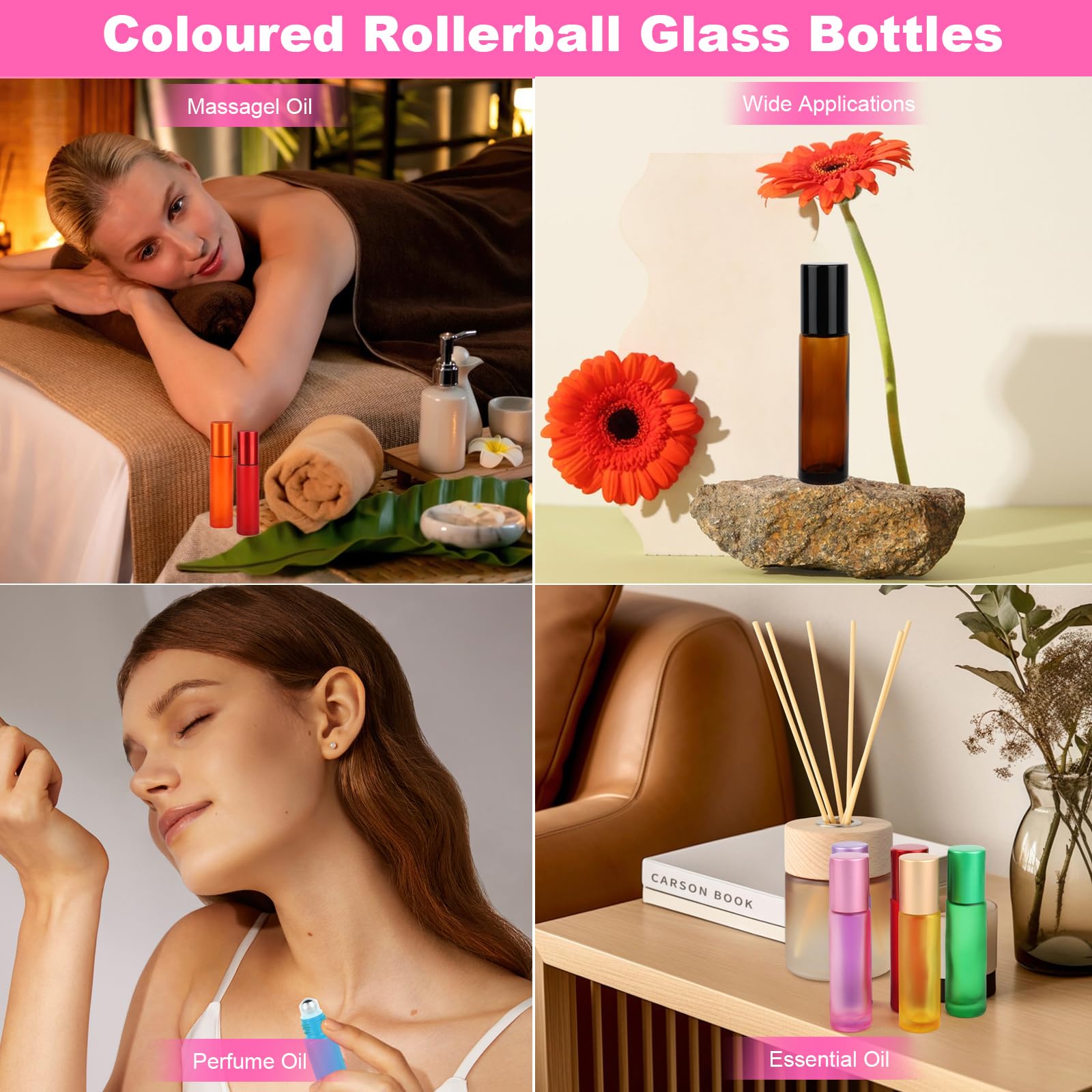 15 Bottiglie Roll-On Vetro 10ml - Con Sfera Acciaio Per Oli Essenziali E Profumi - Foto 7