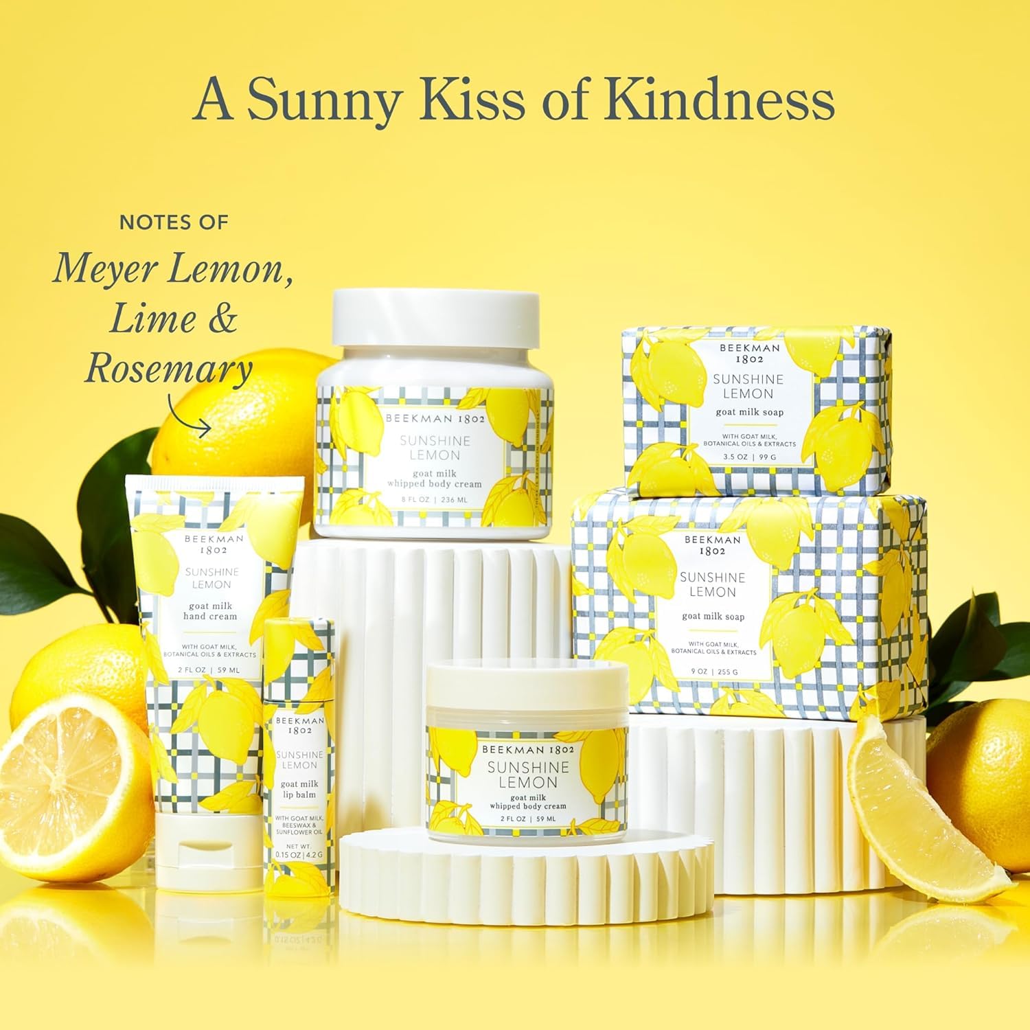 Amazon.com : Beekman 1802 Sunshine Lemon 3-Piece Body Care Set