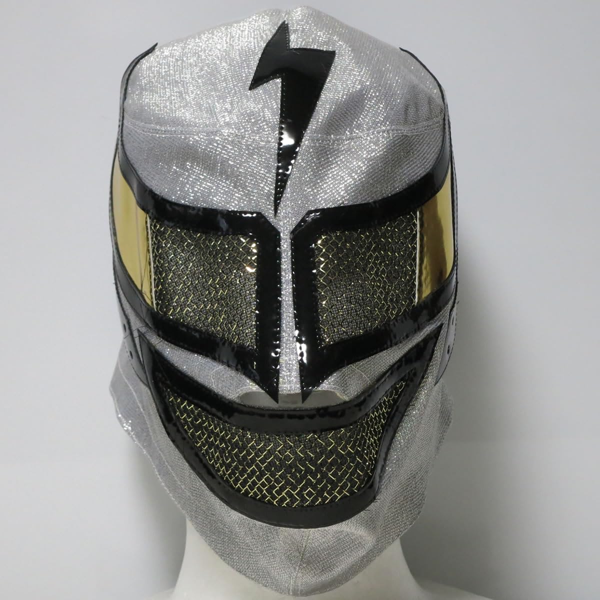 スーパーストロングマシン　黒特殊生地　プロレス　マスク 新日本プロレス スーパー ストロング マシン マスク 特殊ラメ