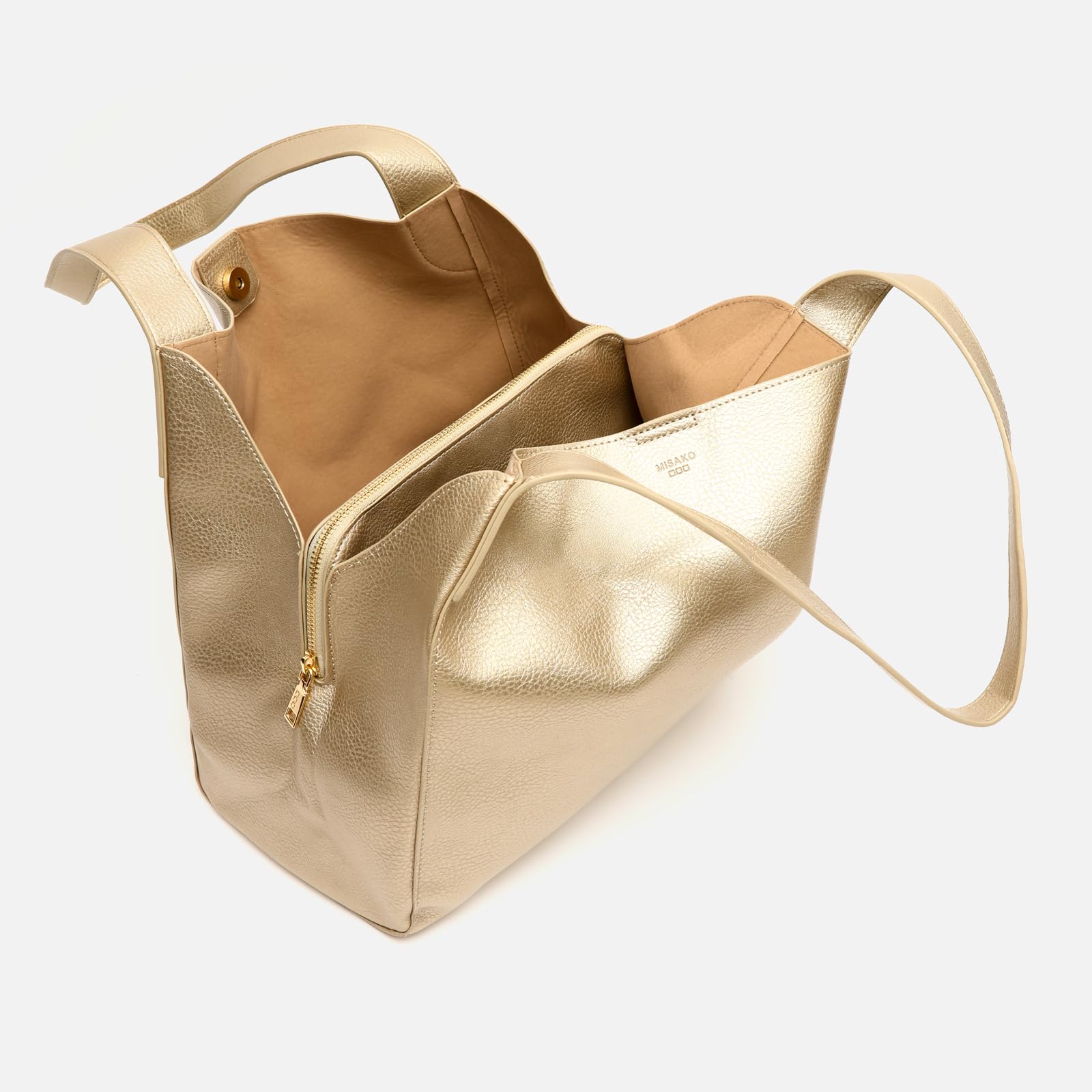 MISAKO Palatino bolso de hombro Mujer - Palatino Dorado 28 X 33 X 18 cm | Comodidad y ajuste
