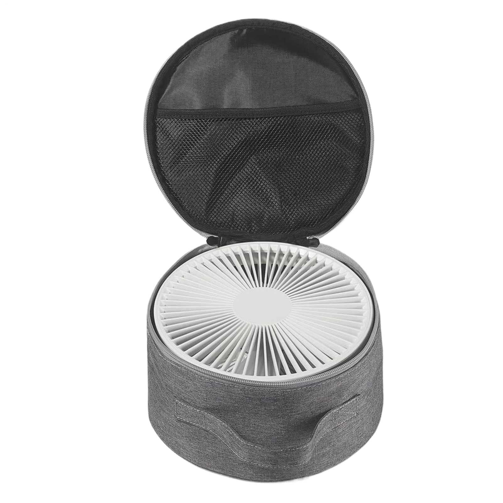 Portable Fan Bag - Round Fan Storage Case - Portable Round Pouch for Women Men Beach Camping Travel Picnic