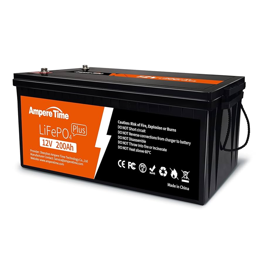Amazon.co.jp: Ampere Time 12V 200Ah リン酸鉄リチウムイオン