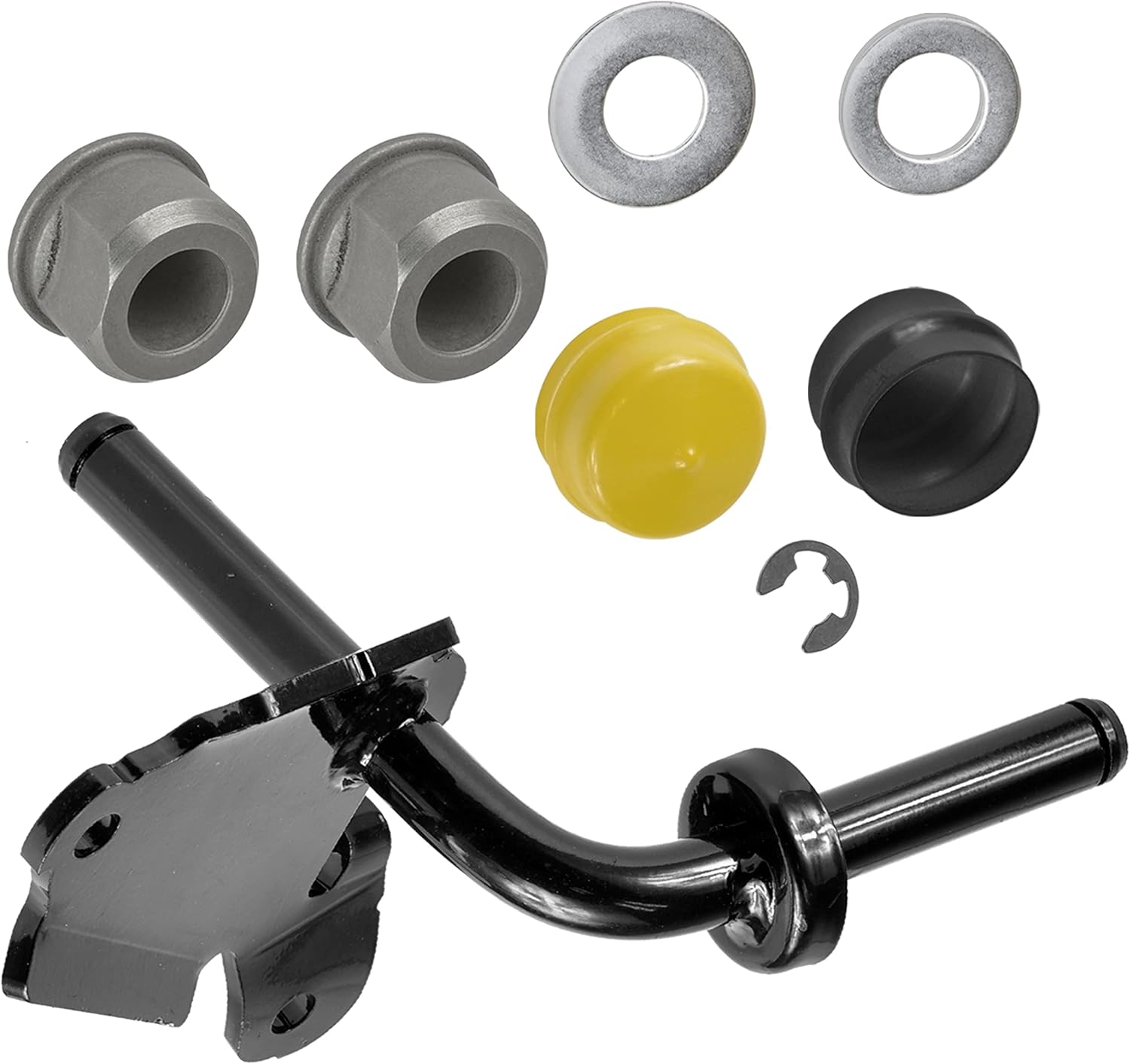 Caltric Left Steering Spindle Bushing Kit Compatible With John Deere D140 D155 D160 48" Deck