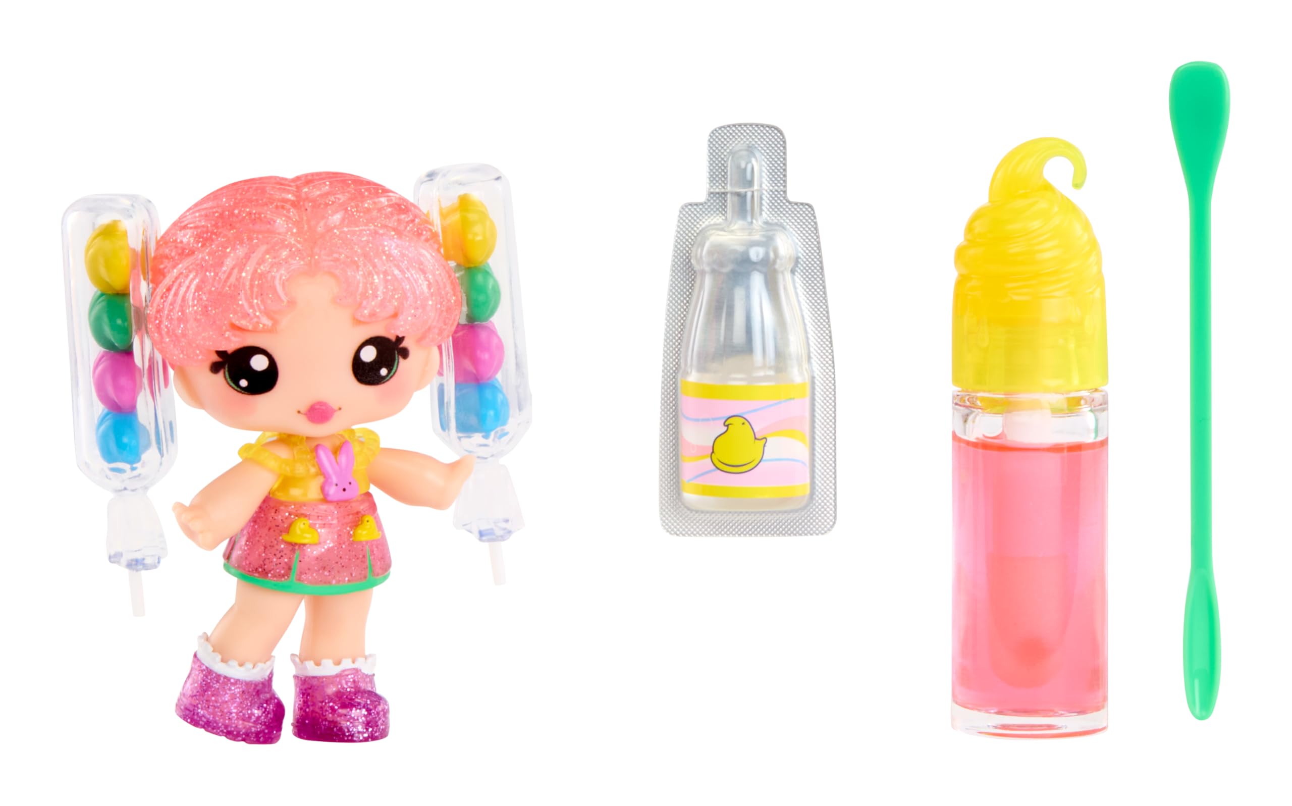 Yummiland x PEEPS Lip Gloss Doll- Molly Mallows with Scented Lip Gloss, Ages 4+ - 3