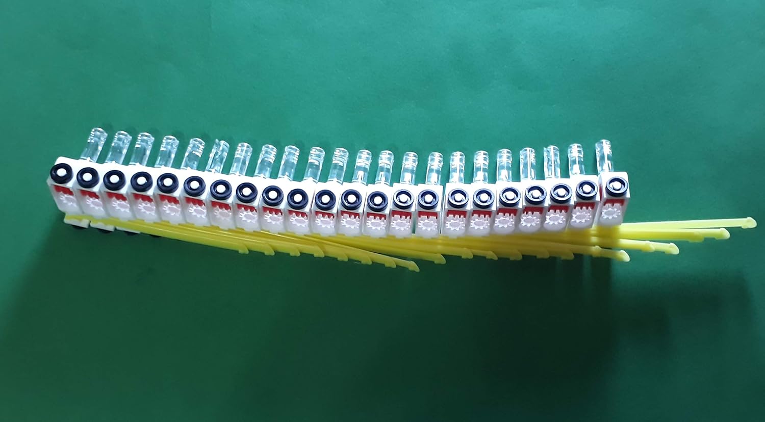 25 Carriers in a Roll with 73mm Plastic Spacer for Vertical Blinds/Shades-Double Worm Gear