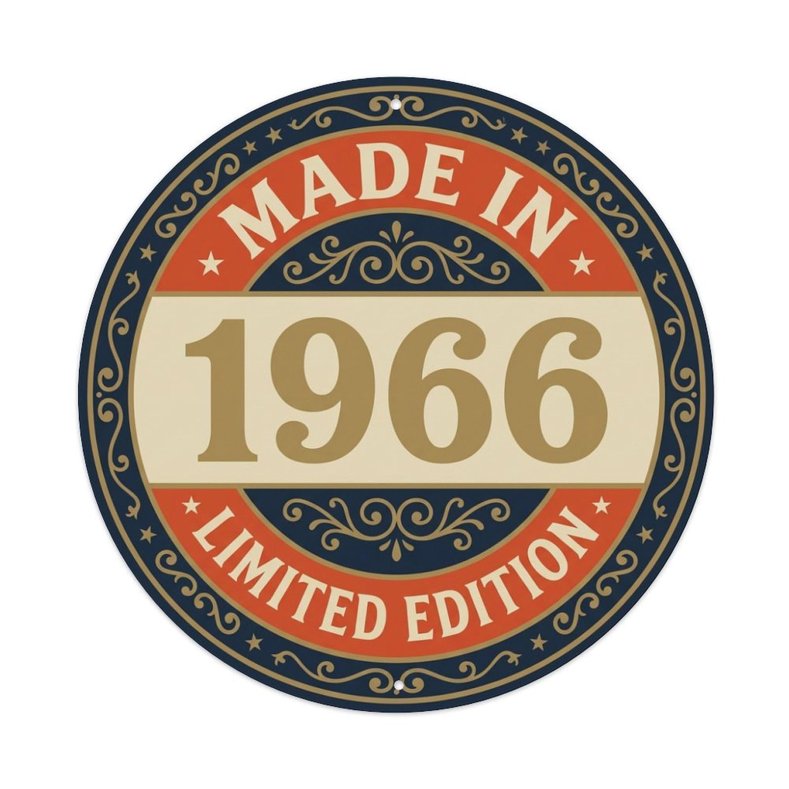 Made In 1966 Limited Edition Metal Tin Sign