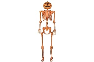 5ft Orange Pumpkin Skeleton for Halloween Decoration