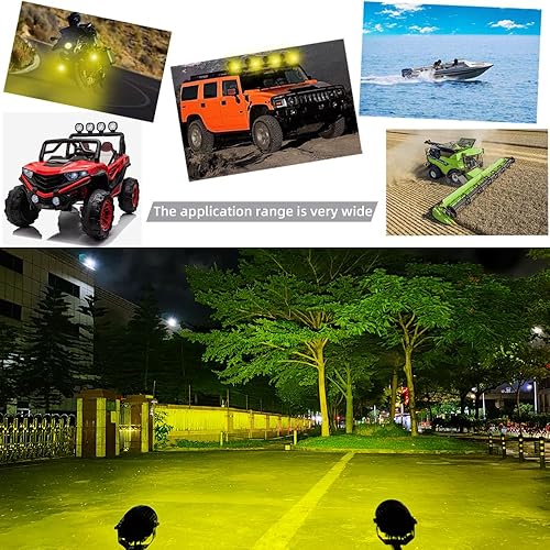 Miniatura 7 de Luces antiniebla LED redondas para conducción todoterreno, 2 unidades, haz de inundación de 3.5 pulgadas, luces antiniebla para motocicleta, luces