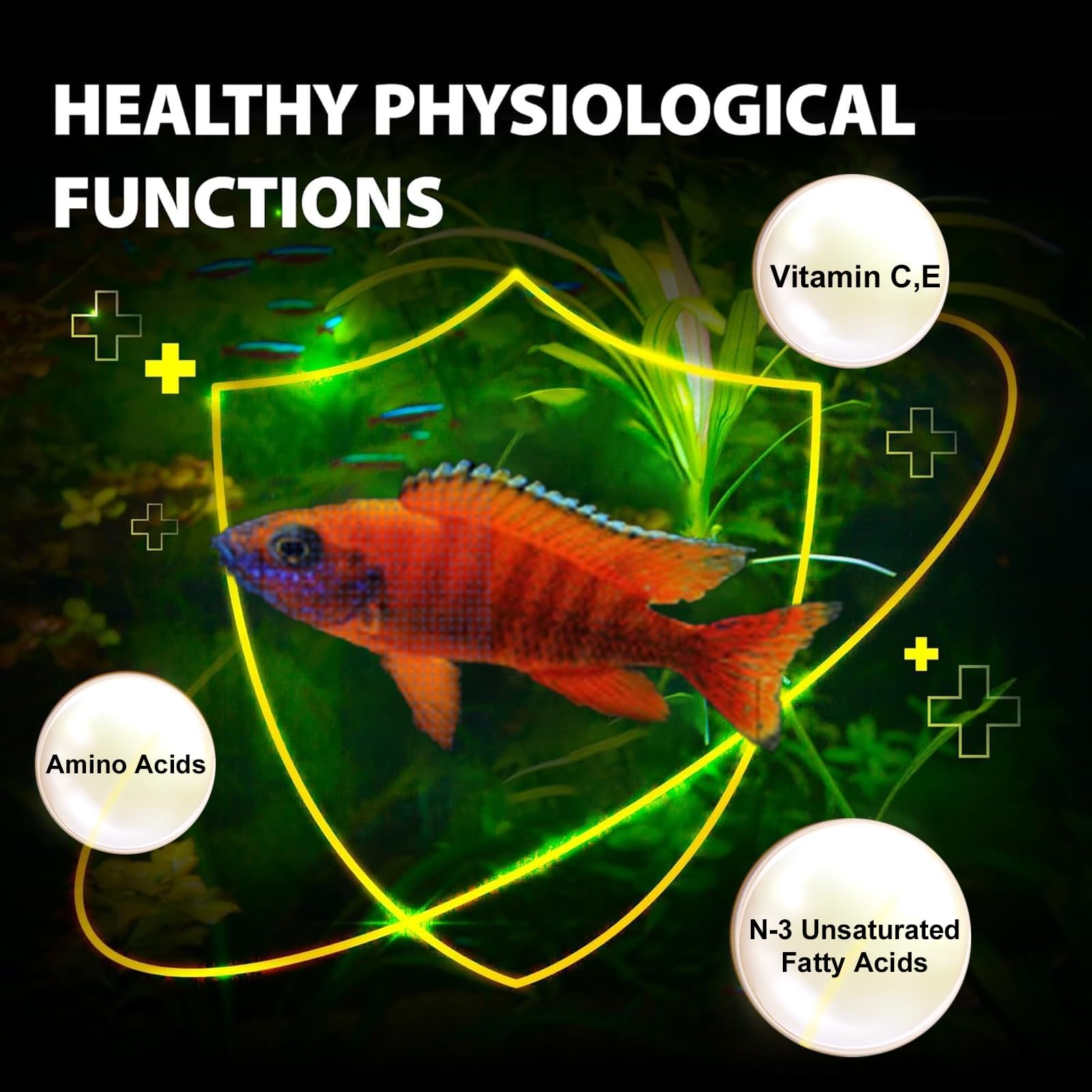 Bubble Magus Cichlid Sinking Fish Food,All Natural Ingredients, Carnivore Pellets for Large Cichlid and Tropical Fish, Royal Cichlid Premium Pelle 3.7mm Particles (5 oz)