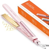 Faszin Piastra per Capelli Professionale in Titanio 30mm, 2 in 1,Magenta