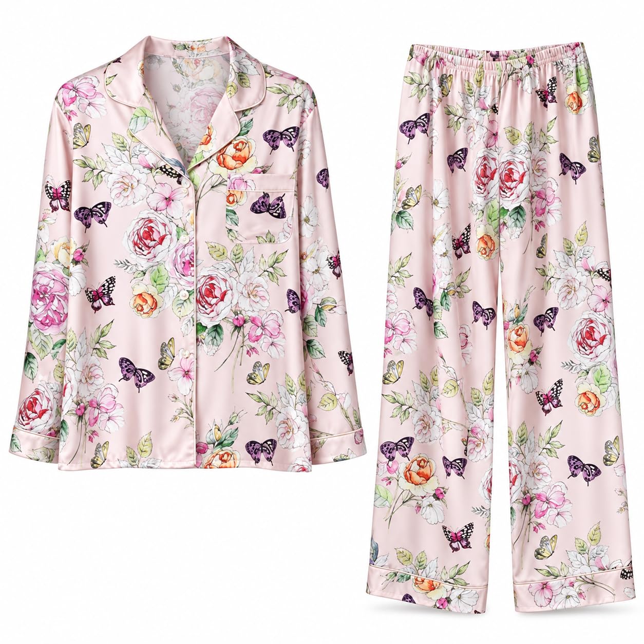 Amazon | (MAYUDAMAシルク)シルク パジャマ シルク100％ 絹100％ 優雅