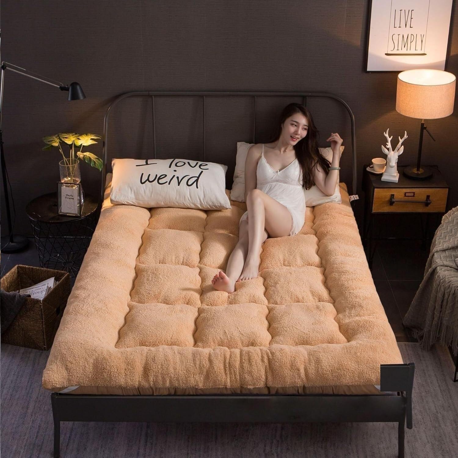 Folding Guest Bed Sleep Firm Mattress Japanese Floor Mattress Single Double Folding Floor Mattress Portable And Versatile Mattress Pads(C,90 * 200CM)