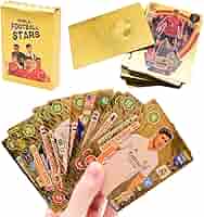 55 Fußball-Star-Sammelkarten Mit Goldfolie - Ideal Für Fans & Tauschbörsen