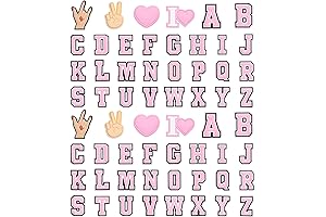 60Pcs Pink Letter Decoration Charms, Crocs Charms, For Teens