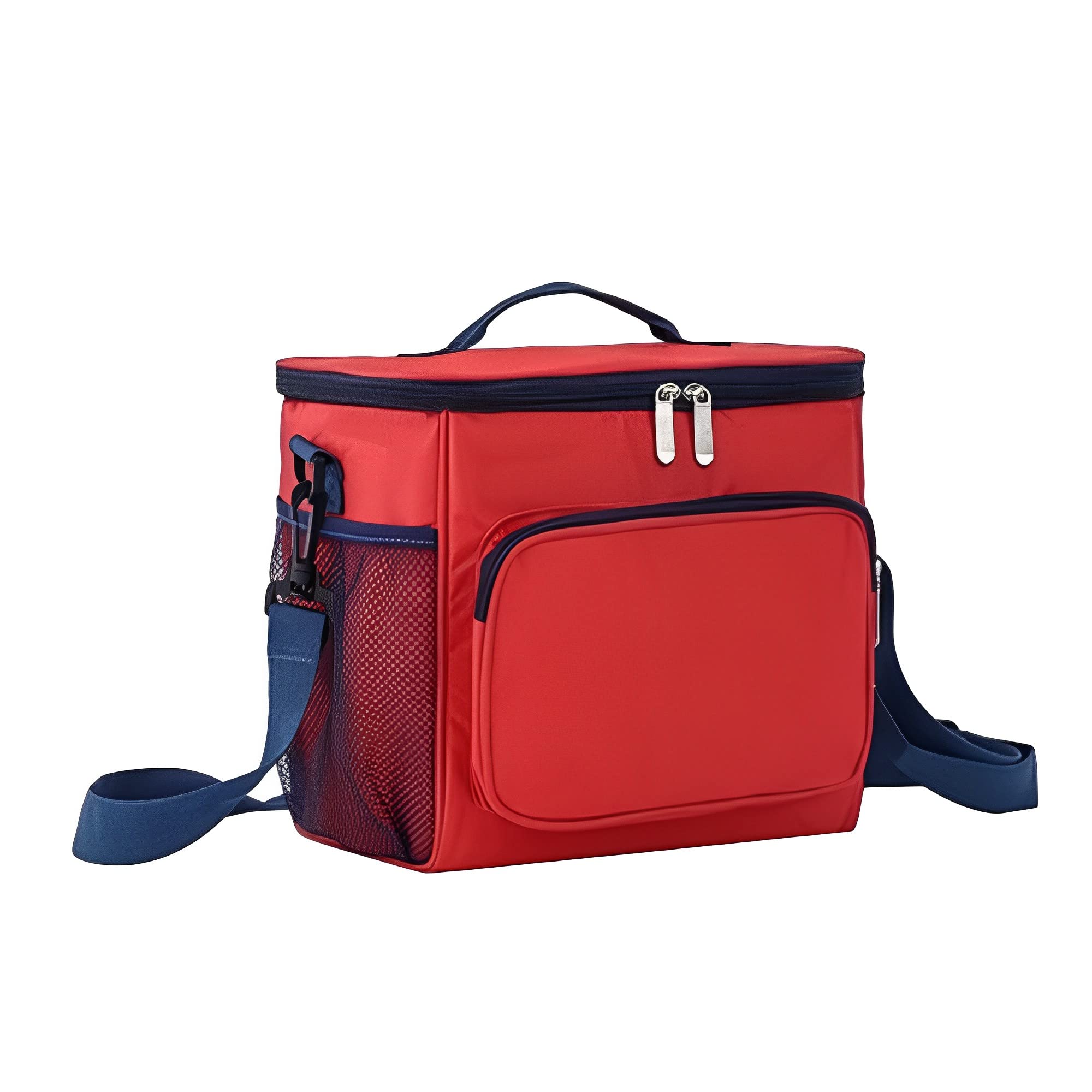 Morbuy Foldable Cool Bag Reusable Cooler Bag Outdoor Picnic Bag Insulated Cold Hot, Cooler Lunch Bag 10L, Cool Bags for Lunch, Picnic,Work, School (One size,Red)