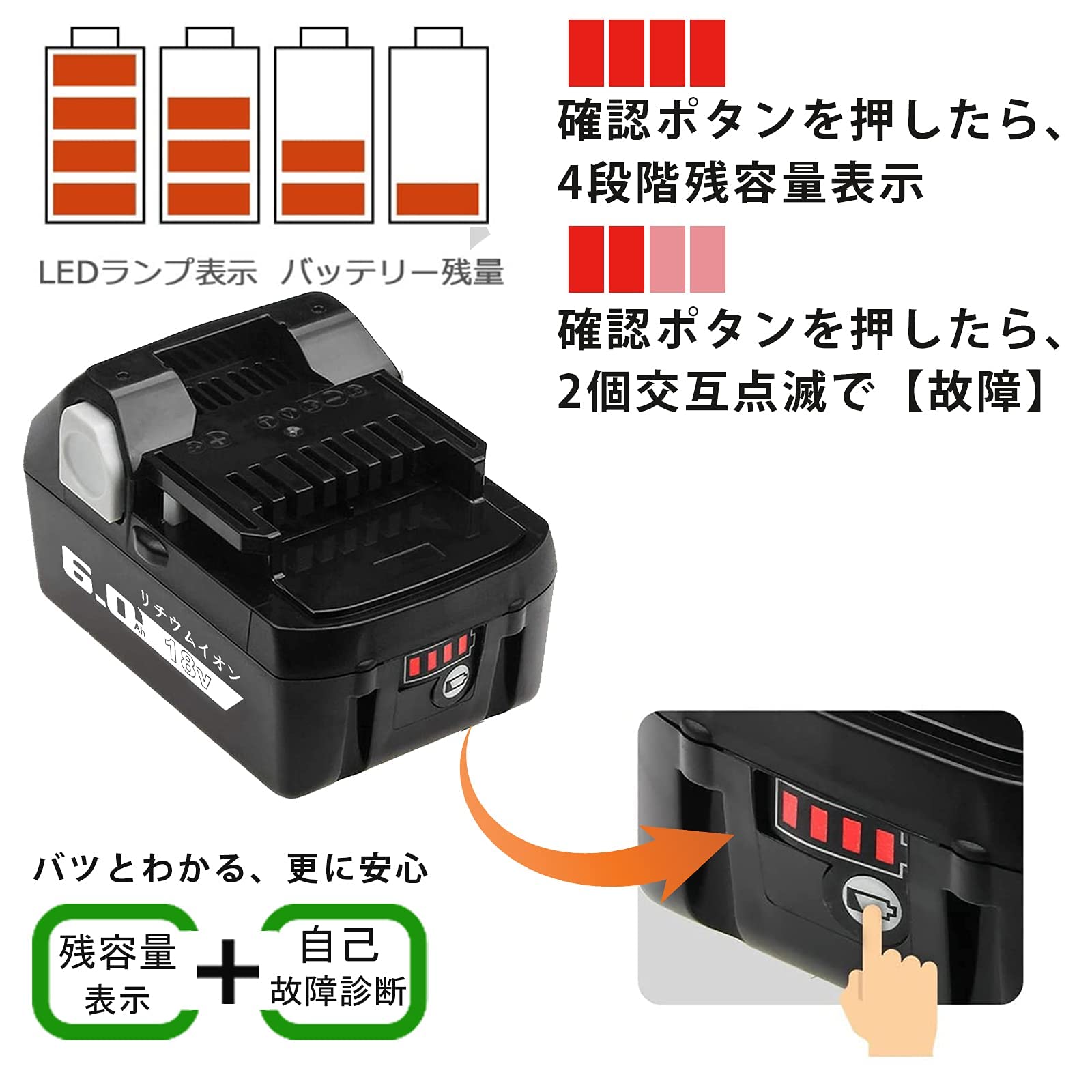 Amazon.co.jp: VANKO 互換 ハイコーキ 18v バッテリー BSL1860