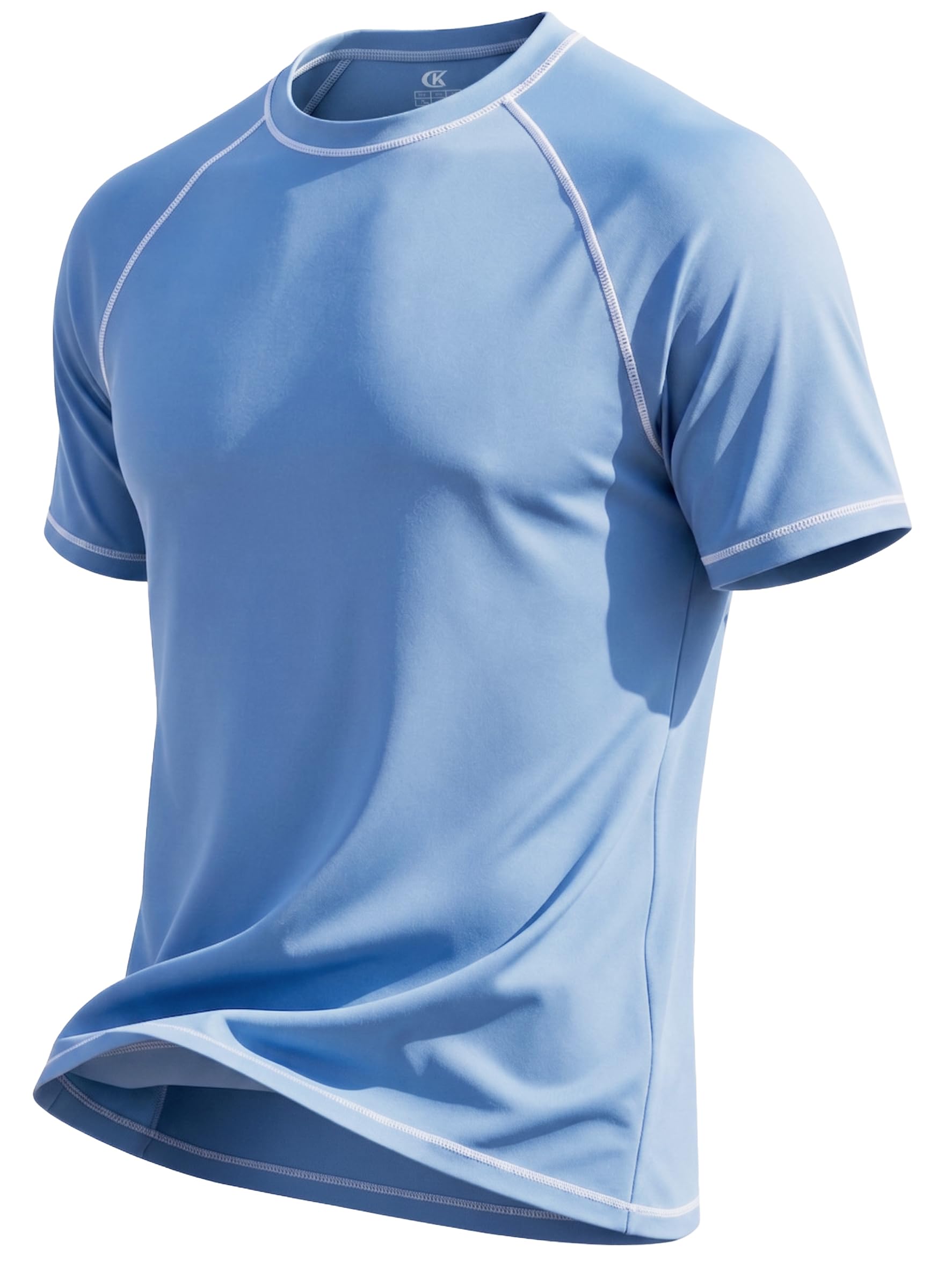 YuKaiChen Herren UV Shirt Funktionsshirt Kurzarm UPF 50+ Schnelltrocknend Atmungsaktiv Sport T-Shirt für Laufen Fitness Schwimmen Alltag