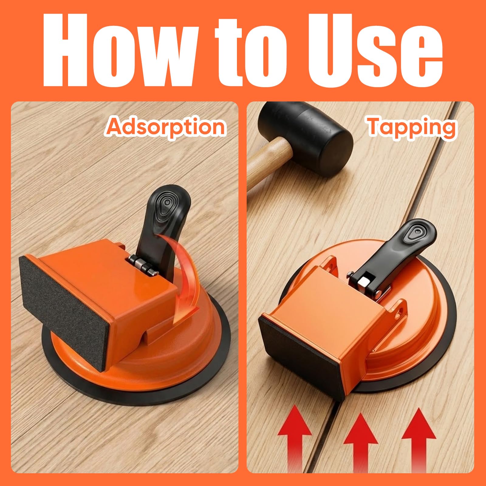 Floor Gap Fixer Tool,2026 New Heavy Duty Floor Gap Fixer Tool,Made of Iron & Enhanced Suction Cup for Fixer Laminate,Wood,Vinyl Flooring for Vinyl,Wood,Laminate Floors — view 7