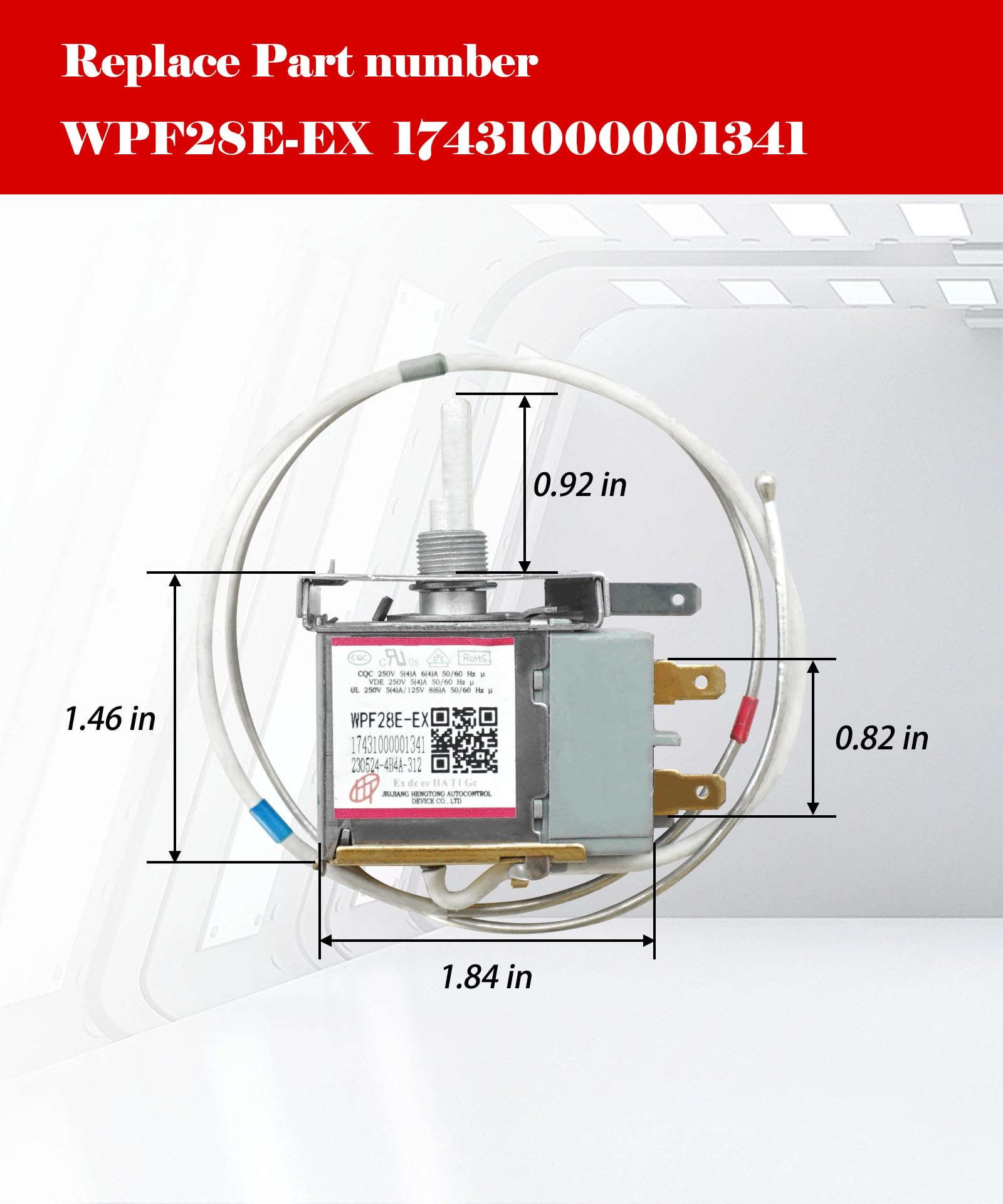 RT-121897 WPF28E-EX Refrigerator Thermostat Fits for Midea Arctic King Chest