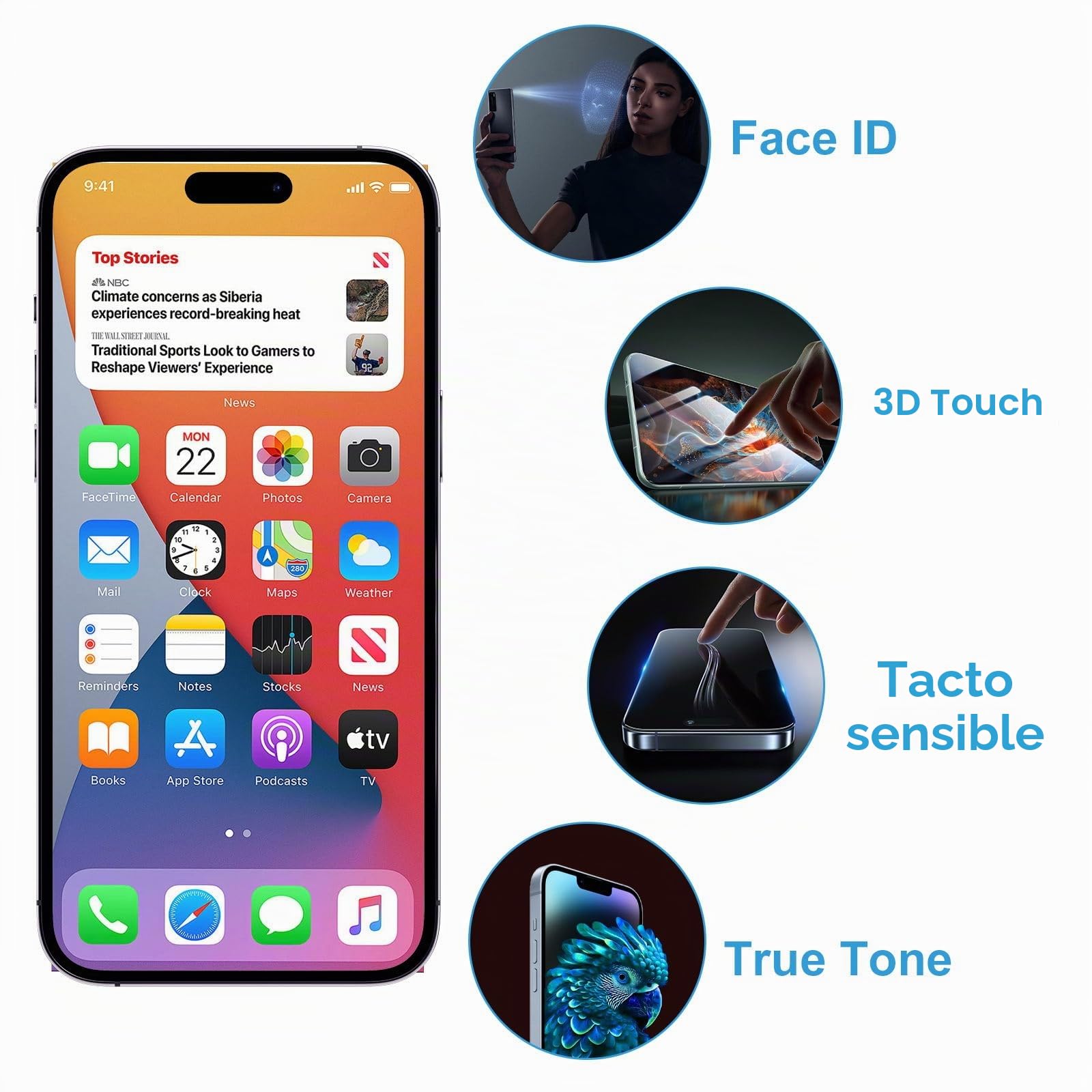 Dinow Pantalla para iPhone 15 Pro MAX, Pantalla LCD de 6.7” para iPhone 15 Pro MAX, Pantalla para iPhone 15 ProMax LCD de Repuesto con Kit de reparación, Compatible con el A3106, A2849, A3105, A3108