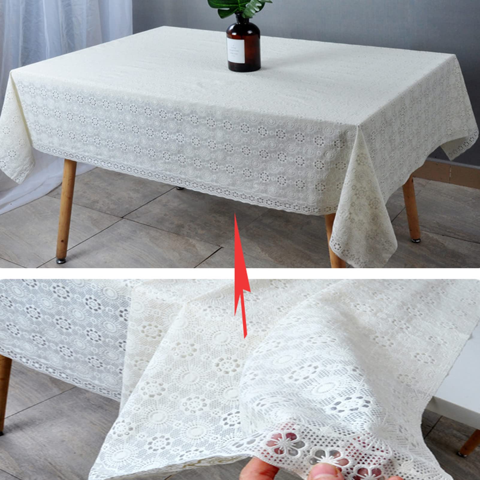 Wodoodporny obrus 80 x 137 cm – trwały pokrowiec na stół z żywicy do użytku wewnątrz/na zewnątrz, idealny na piknik, do kuchni, na imprezy, imprezy i spotkania.