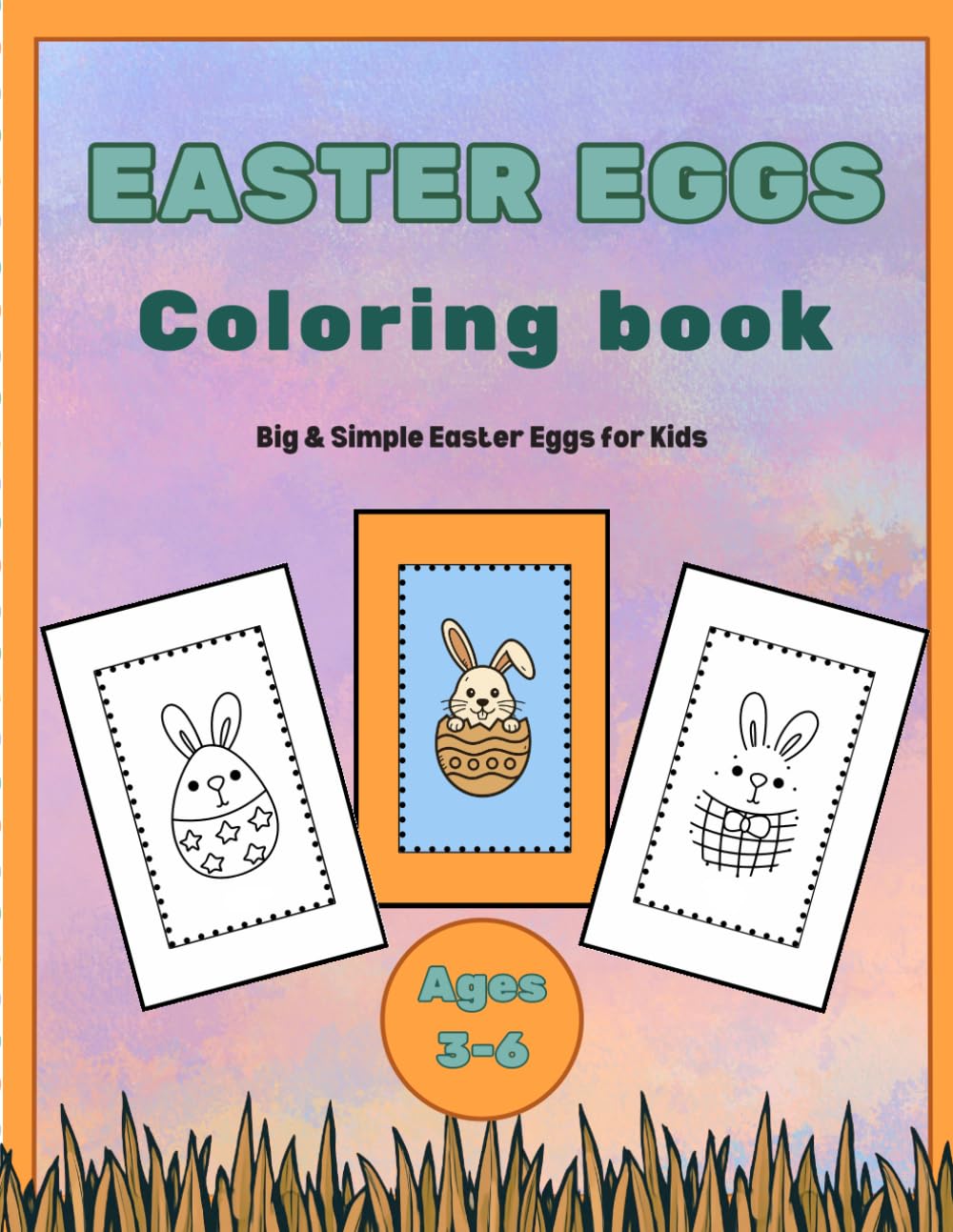 EASTER EGGS coloring book: Big & Simple Easter Egg Coloring Pages for Kids Ages 3–6 | Preschool & Kindergarten Coloring Book