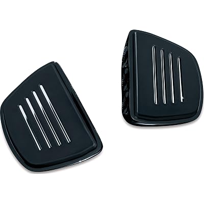 Kuryakyn 7579 Motorcycle Foot Control Component: Premium Mini Board Floorboards without Adapters, Gloss Black, 1 Pair