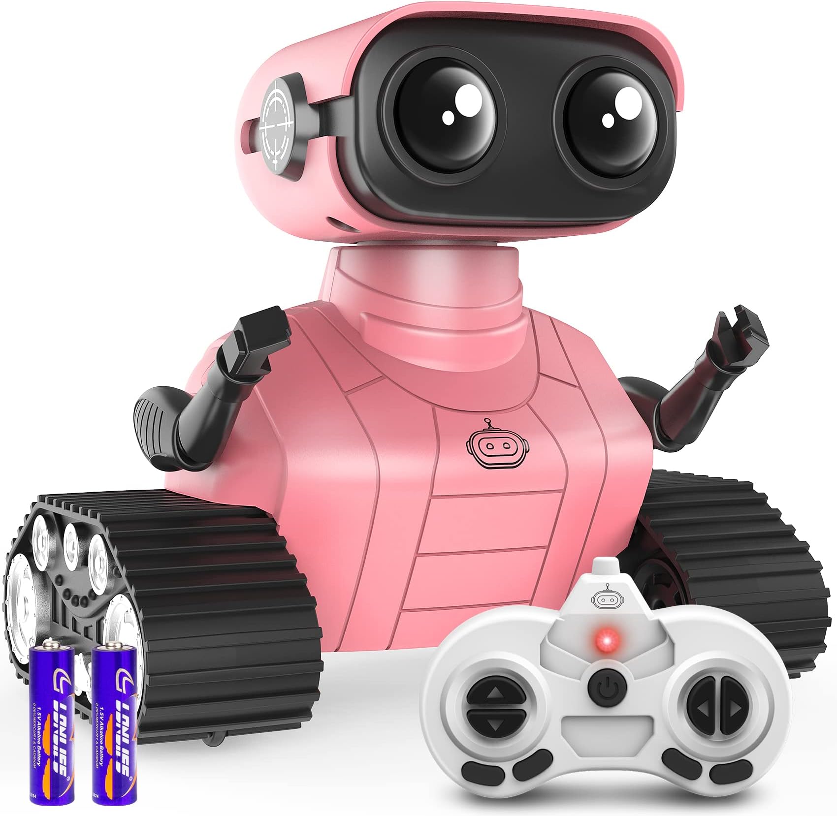 Hamourd Robot Toys for Girls, Rechargeable Remote Control Robots, Toy Robot with Auto-Demonstration, Flexible Head & Arms, Dance Moves, Music, and Shining LED Eyes, Girls Toys Age 6-8 2-7