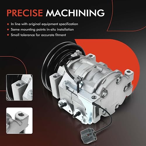 Miniatura 5 de A-Premium Compresor de aire acondicionado con embrague compatible con Hino 238 258 268 338 7.7L 2005-2010