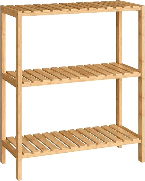 SONGMICS Bamboo Storage Shelf