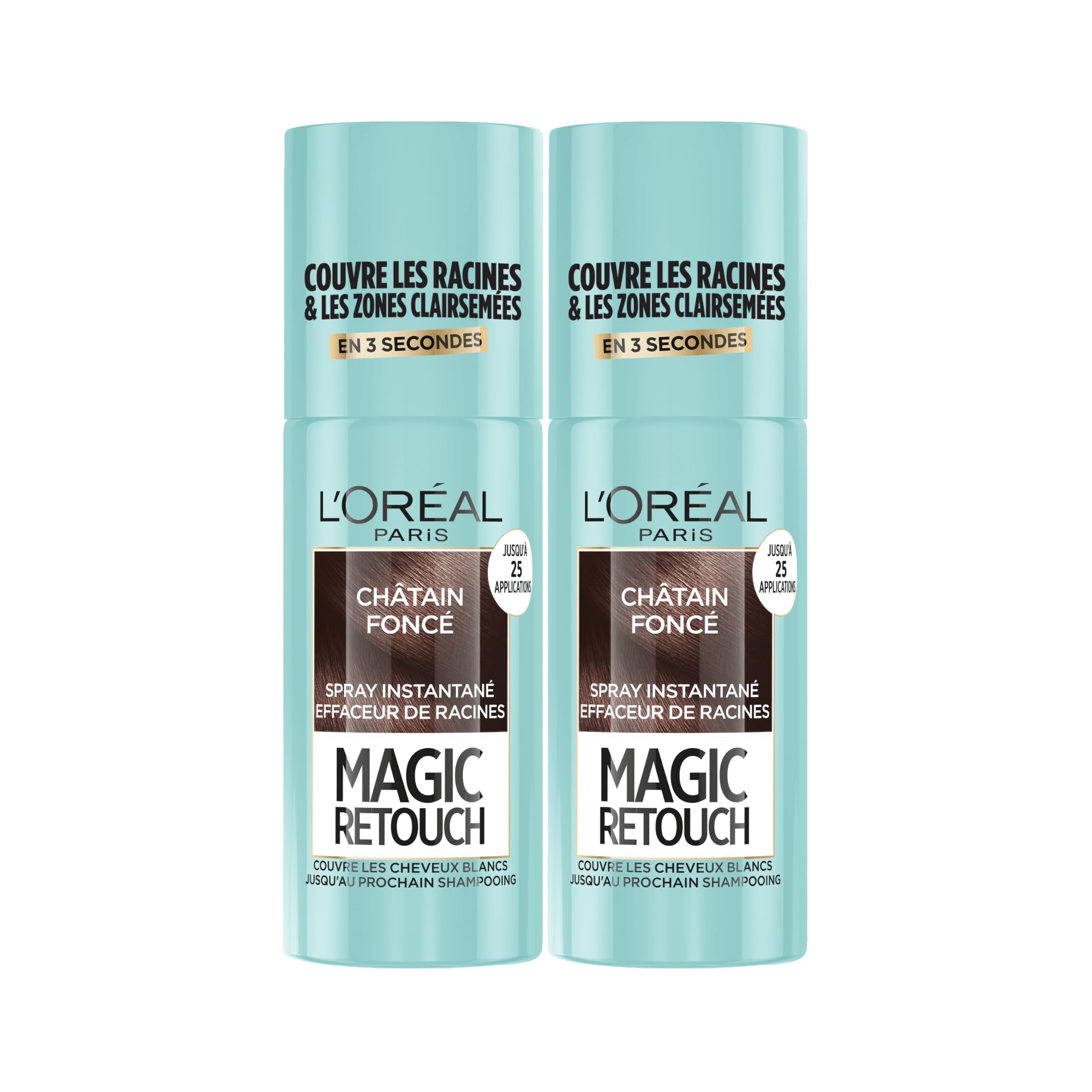 L’Oréal Paris Magic Retouch Spray Retouche Racines Instantané, Châtain x2