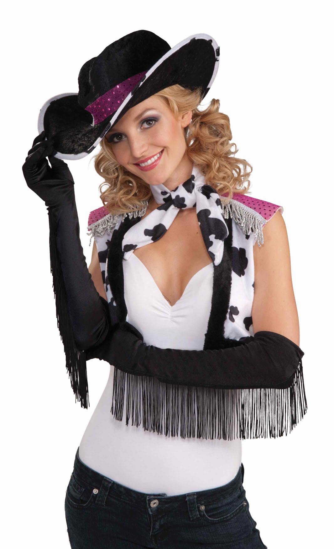 Forum Novelties 66272 Fringe Cowgirl Gloves, Standard