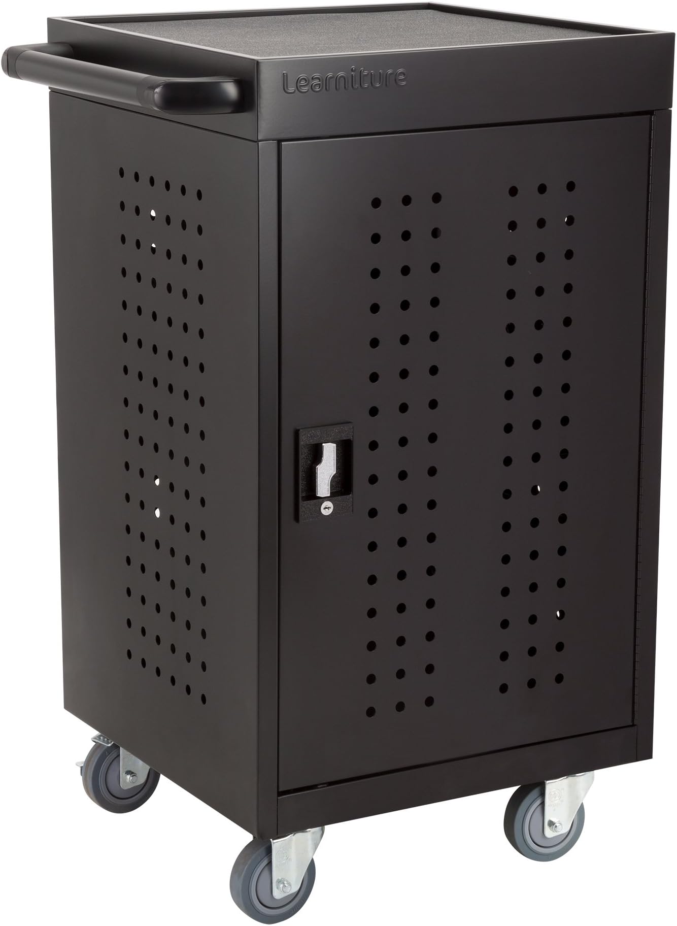 Structure Series 30-Device Mobile Charging Station for Laptops and Tablets, Lockable Charging Cart with Wheels for 30 Tablets/Chromebooks, Black