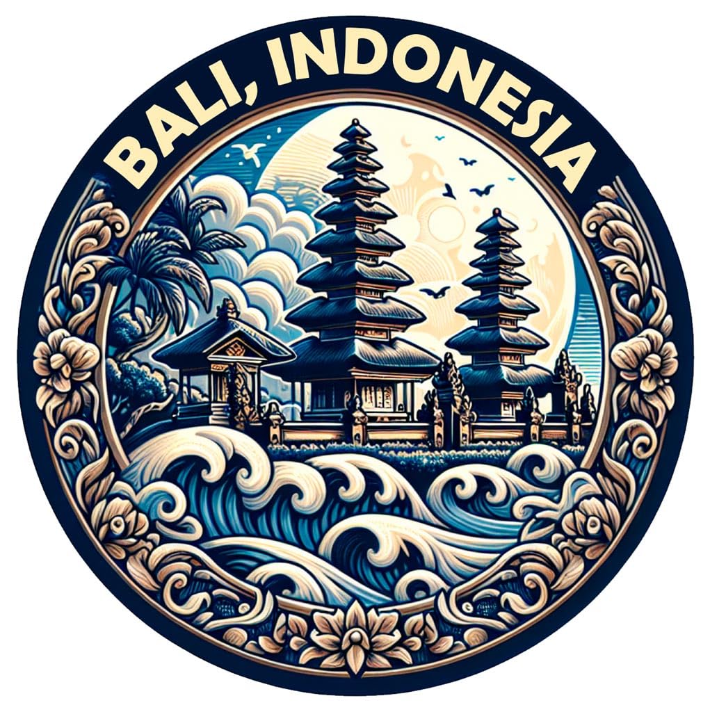 Bali Indonesia Souvenir Die-Cut Flat Decorative Flat Magnet