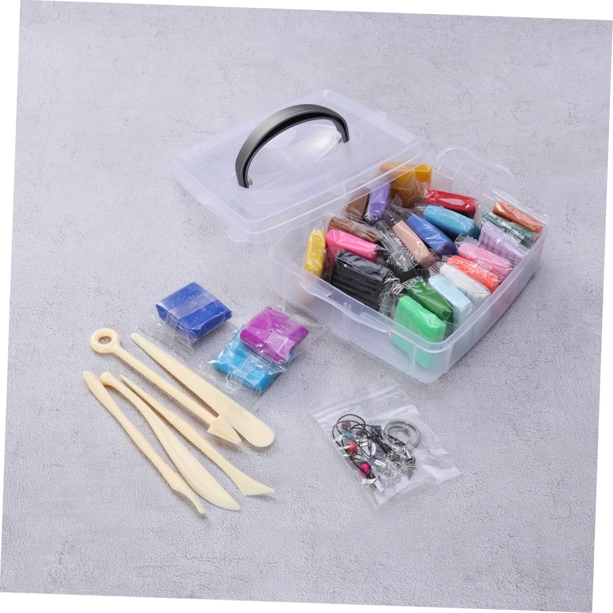 Kit Argilla da Modellare 24 Colori per Bambini Strumenti | Pvc, Accessori Inclusi per Creare Forme, Set Creativo Educativo, Adatto a Ragazzi e Ragazze