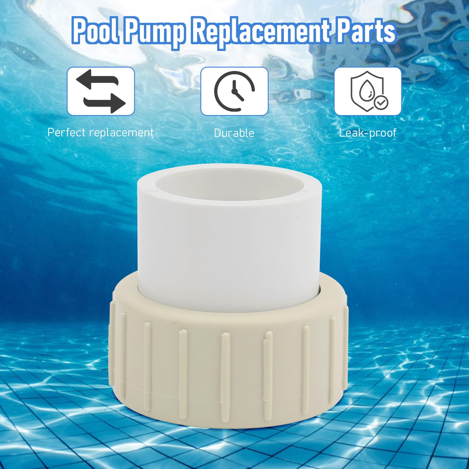 350157 Lot de 2 raccords de pompe de piscine de rechange pour pompes de piscine et spa Pentair Superflo à vitesse variable et SuperMax