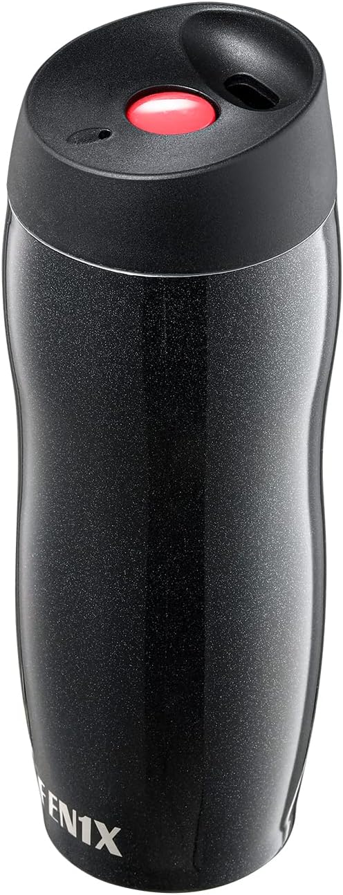 FEN1X Traveller 14 oz Insulated Tumbler, Stainless Steel Travel Coffee Mug with Leak Proof Push Button Lid, Glitter Black