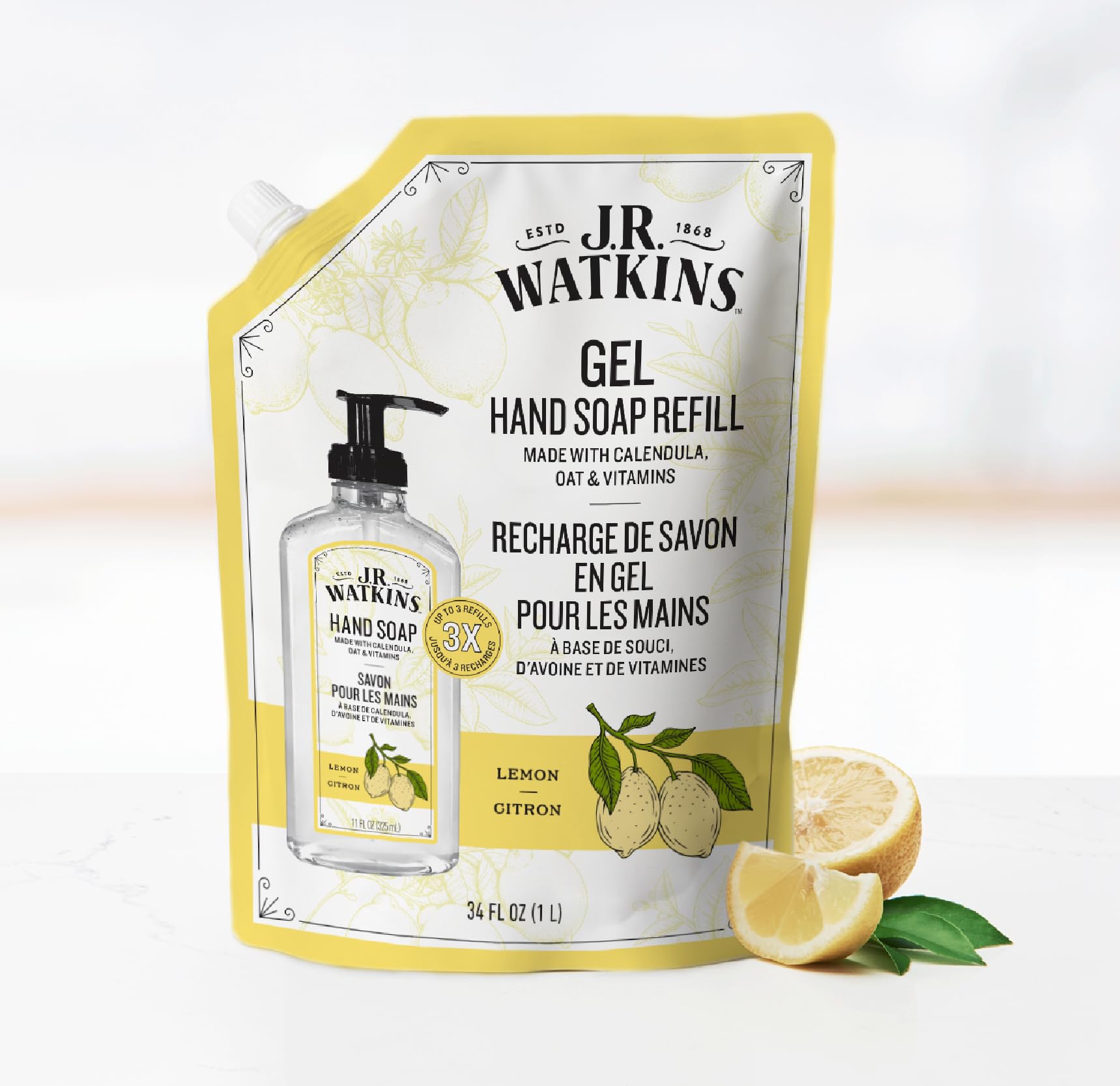 J.R. Watkins Moisturizing Gel Hand Soap Refill