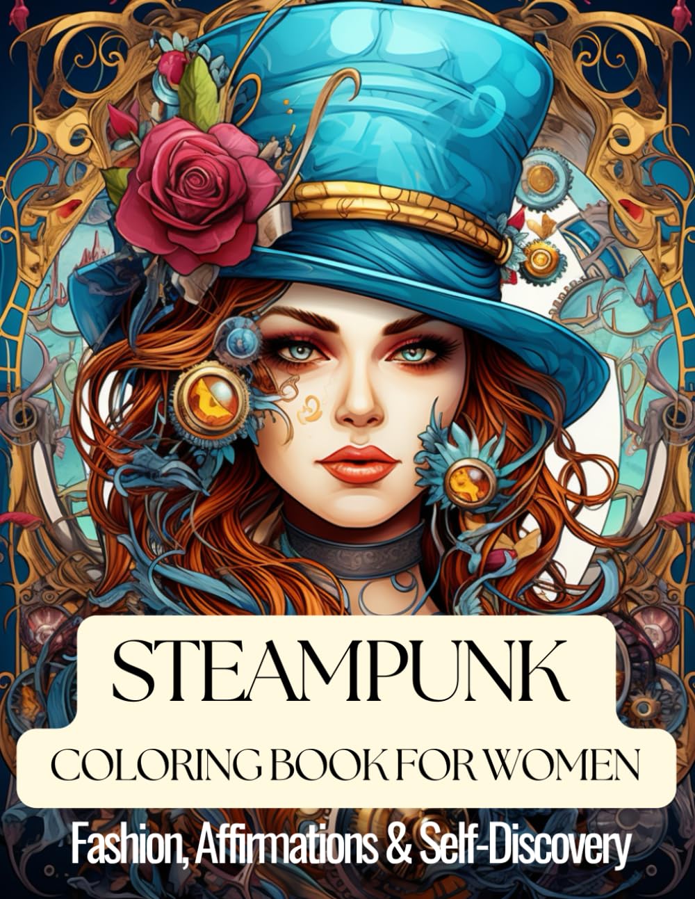 Steampunk Coloring Book for Women Fashion, Affirmations & Self-Discovery: A Creative Coloring Journey Through Victorian and Steampunk Style Toward Money Freedom for Adults.