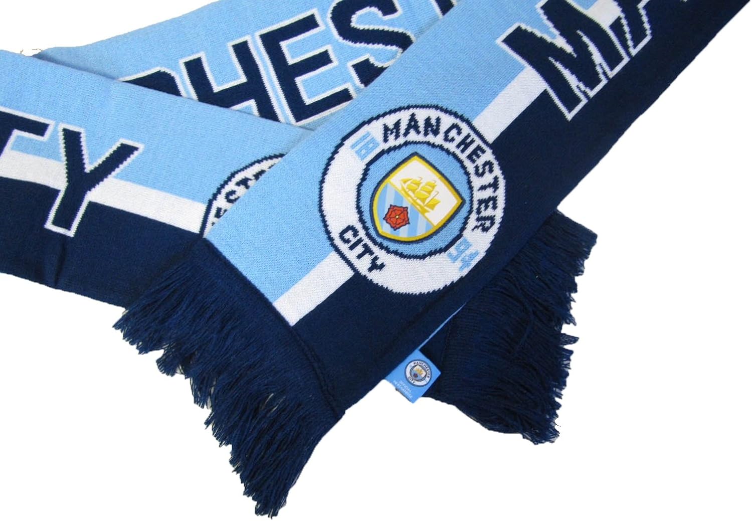 4SGM Football Club Manchester City 3 Tone Scarf Multicolor - Image 3