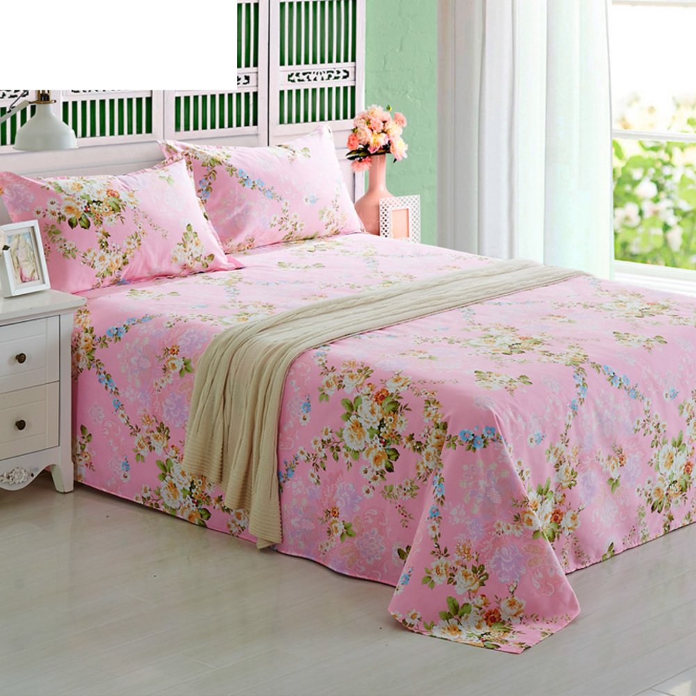 Drap plat en coton twill supérieur 250x230 cm pour lit twin
