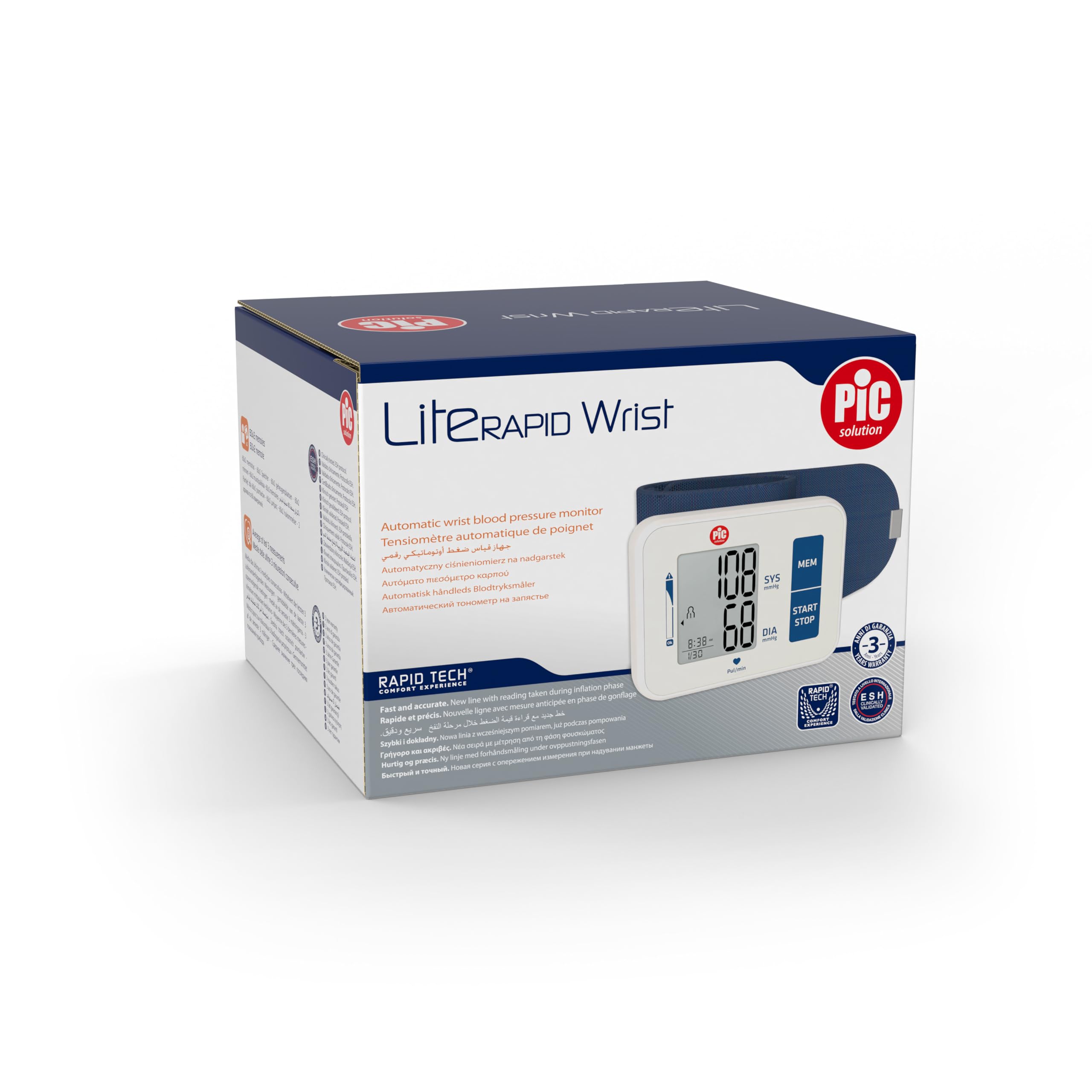 Pic Solution Pikdare - Monitor de presión arterial de muñeca Literapid