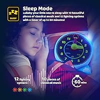 Vista 7 de BEST LEARNING Learning Clock - Educational Talking Learn to Tell Time Teaching Toy with Quiz and Music Sleep Mode - Toddlers & Kids Ages 3, 4, 5, 6