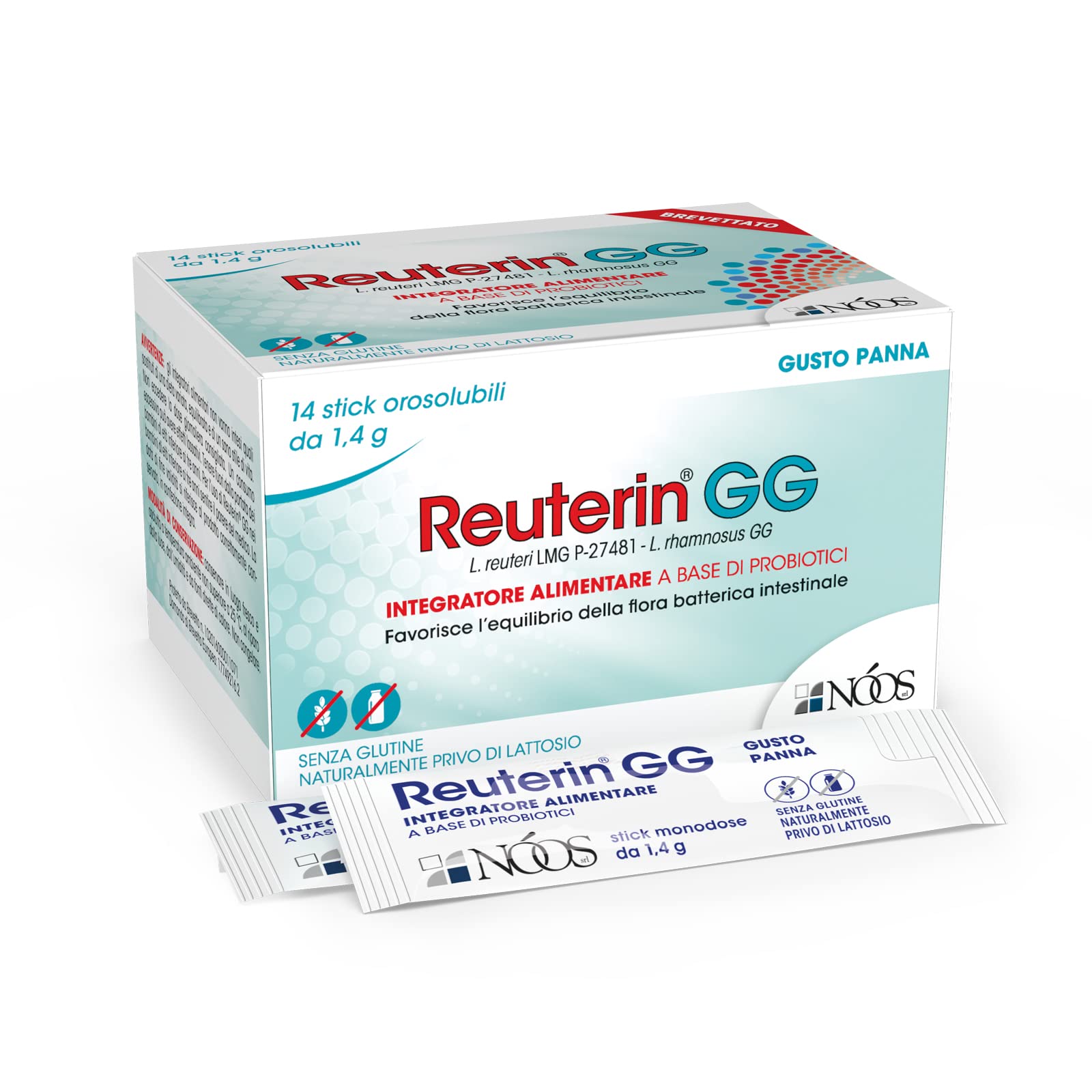 Fermenti Lattici Probiotici per Intestino 14 Stick Orosolubili 10 Miliardi di Fermenti Lattici Adulti, Bambini Probiotico Completo con Reuteri, Lactobacillus Rhamnosus GG Integratore Flora Intestinale