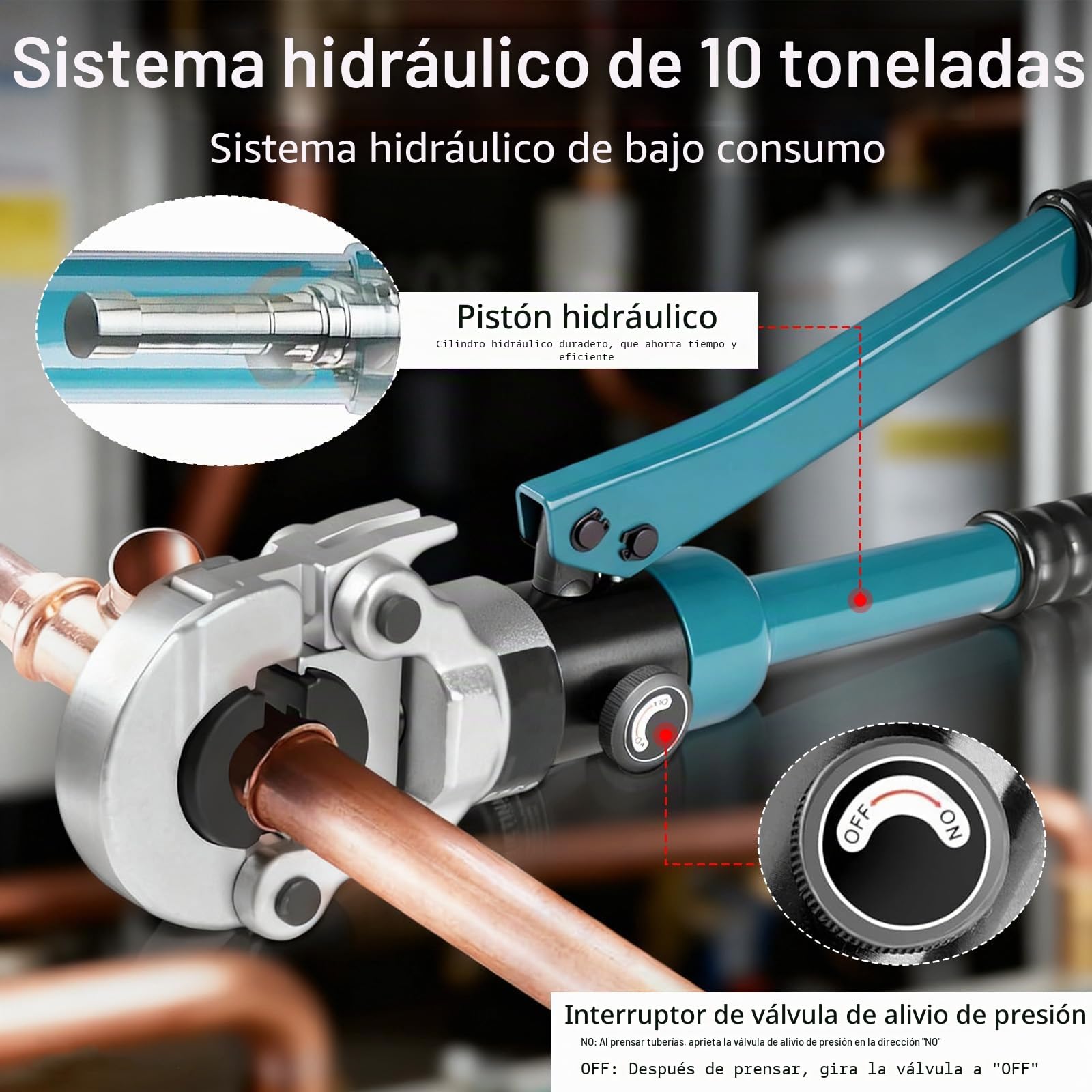 Alicates Prensado Para Tubos Cobre, Tubos Compuestos Tubos Cobre Alicates Prensado Manuales Con Contorno En V Y Contorno En Th V12 V15 V18 V22 V28 Y Th16 Th20 Th26 Y Th32 Herramienta Profesional