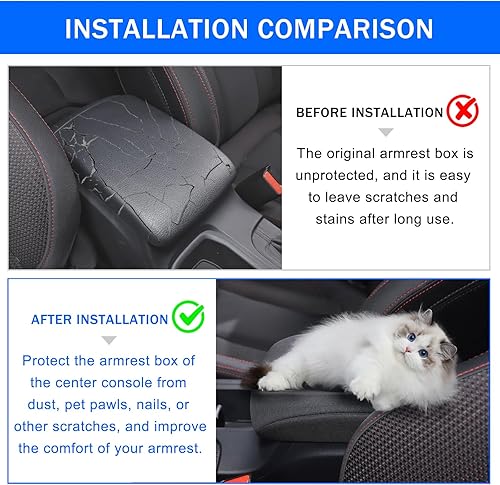 Miniatura 2 de Daeiclru Funda protectora para consola central de automóvil compatible con Subaru WRX 2022-2023, almohadilla de consola central de automóvil, funda
