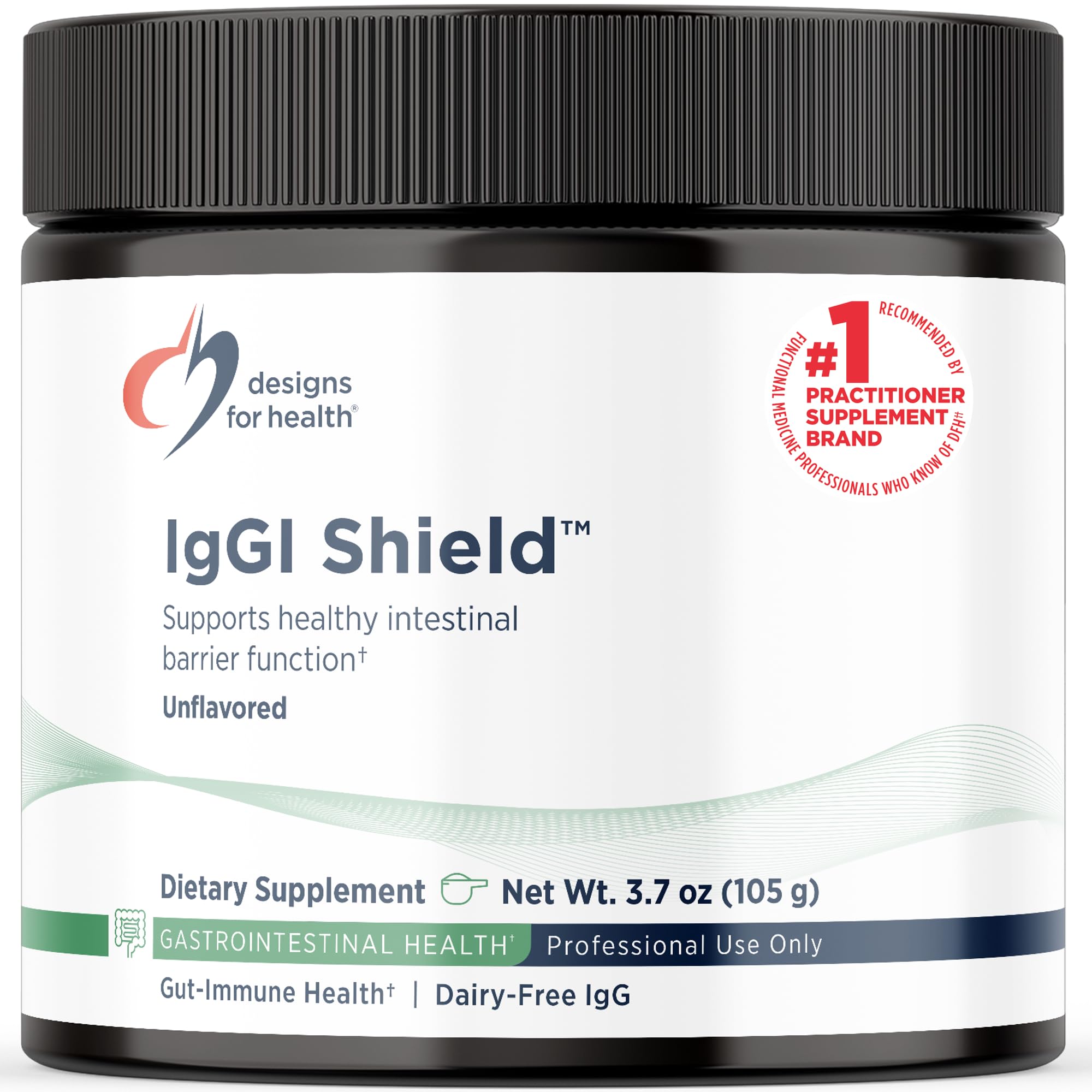 Designs for Health IgGI Shield Powder - Dairy-Free Imunoglobulin IgG Supplement, SBI with N-Acetyl-Glucosamine - Supports Healthy Intestinal Barrier Function (3.7oz / 30 Servings)