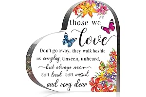 Abstract Resin Heart Art Memorials for Loved Ones - Bereavement Gifts for...